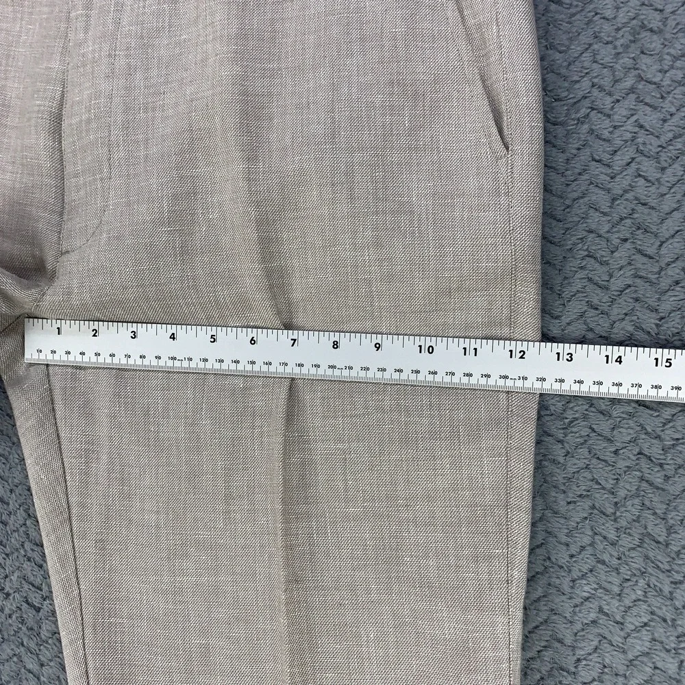 Caribbean Pants Linen Blend Mens 38x30 Beige Straight Leg Coastal Beach